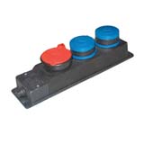 3/25A. + 2 x 1/16A. Kauçuk 3 lü Grup Priz - TNP.317